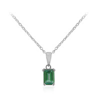 Butterfly Green Topaz Silver Necklace