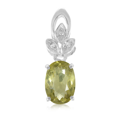 Cuprian Tourmaline Silver Pendant