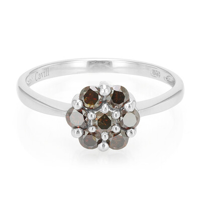 Fancy Diamond Silver Ring