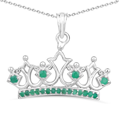 Socoto Emerald Silver Necklace