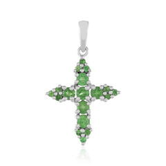 Tanzanian Tsavorite Silver Pendant