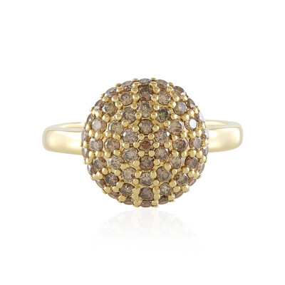 I2 Brown Diamond Silver Ring
