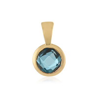 9K London Blue Topaz Gold Pendant