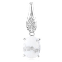 Howlite Silver Pendant