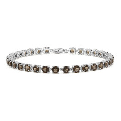 Smoky Quartz Silver Bracelet