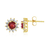 Madagascar Ruby Silver Earrings