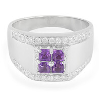 Zambian Amethyst Silver Ring