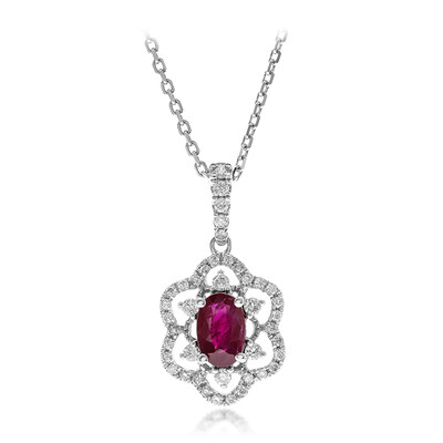 14K AAA Mozambique Ruby Gold Necklace (CIRARI)