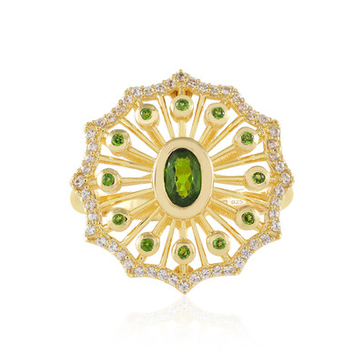 Russian Diopside Silver Ring