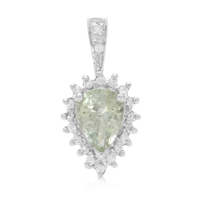 Cuprian Tourmaline Silver Pendant