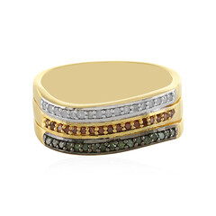 I4 Red Diamond Silver Ring