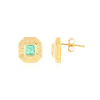 Colombian Emerald Silver Earrings