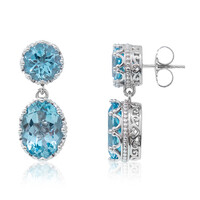 Sky Blue Topaz Silver Earrings (Dallas Prince Designs)