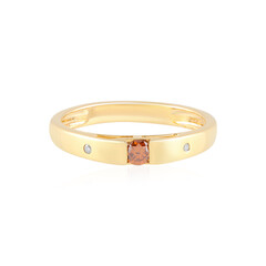 I3 Red Diamond Silver Ring