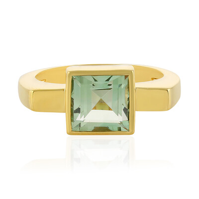 Green Amethyst Silver Ring (MONOSONO COLLECTION)
