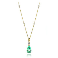 14K Colombian Emerald Gold Necklace (CIRARI)