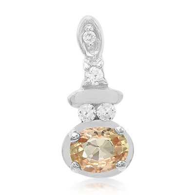 Padparadscha Sapphire Silver Pendant