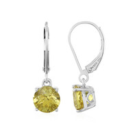 Golden Apatite Silver Earrings