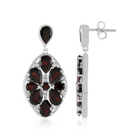 Mozambique Garnet Silver Earrings