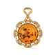 Cognac Baltic Amber Silver Pendant (dagen)