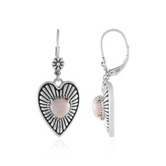 Pink Opal Silver Earrings (Desert Chic)