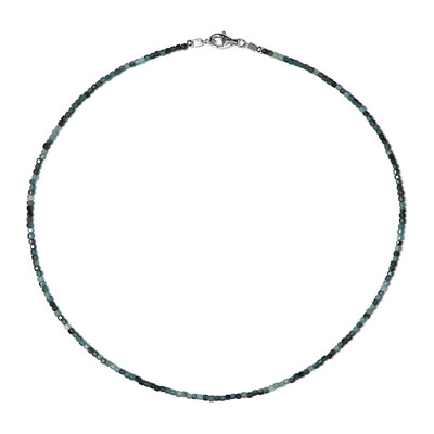 Blue Tourmaline Silver Necklace