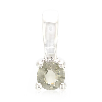 Cuprian Tourmaline Silver Pendant