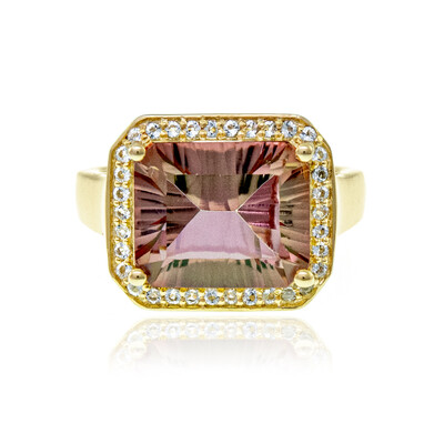 Peach Mystic Topaz Silver Ring