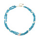 Neon Blue Apatite Silver Necklace (Riya)