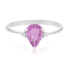 Pink Cuprian Tourmaline Silver Ring