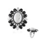 Howlite Silver Ring (Desert Chic)