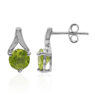 Burmese Peridot Silver Earrings
