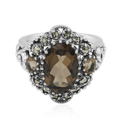 Smoky Quartz Silver Ring