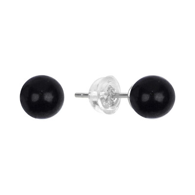Shungite Silver Earrings