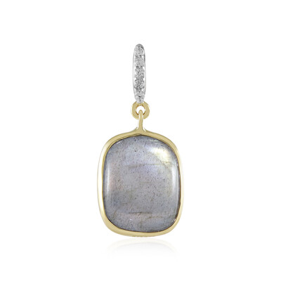 9K Green Maniry Labradorite Gold Pendant