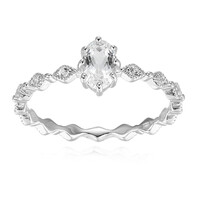 White Topaz Silver Ring