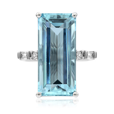 18K AAA Brazilian Aquamarine Gold Ring (AMAYANI)