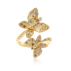 14K SI2 Fancy Diamond Gold Ring (CIRARI)