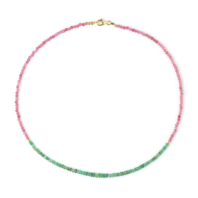 Nigerian Pink Tourmaline Silver Necklace