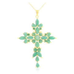 Emerald Silver Necklace