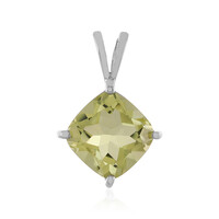 Lemon Quartz Silver Pendant