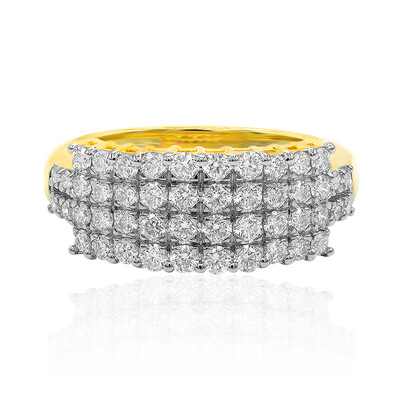 18K IF (D) Diamond Gold Ring (Annette)