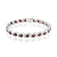 Garnet Silver Bracelet