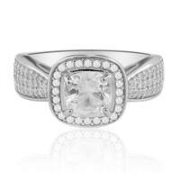 White Topaz Silver Ring