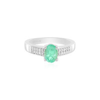 Russian Emerald Silver Ring
