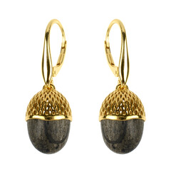 Black Oak Silver Earrings