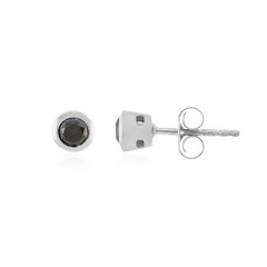 Black Diamond Silver Earrings