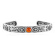 Red Onyx Silver Bangle (Desert Chic)