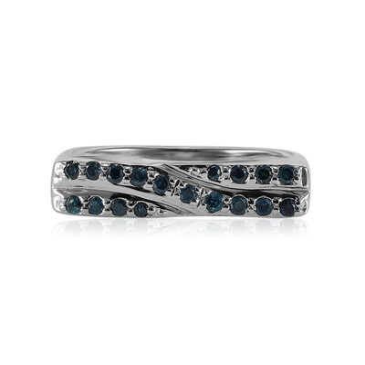 Sky Blue I1 Diamond Silver Ring