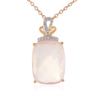 Rose Quartz Silver Necklace